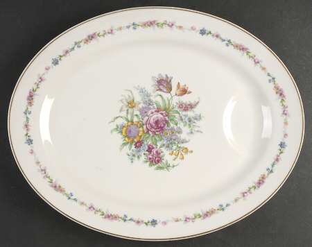Montrose (White Background) 15" Oval Serving Platter