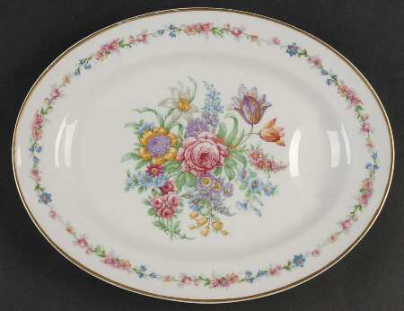 Montrose (White Background) 11" Oval Serving Platter