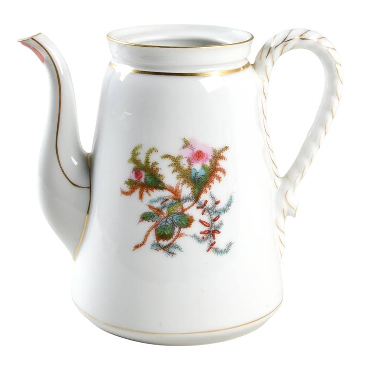 Moss Rose (Thick Gold Trim) Coffee Pot No Lid