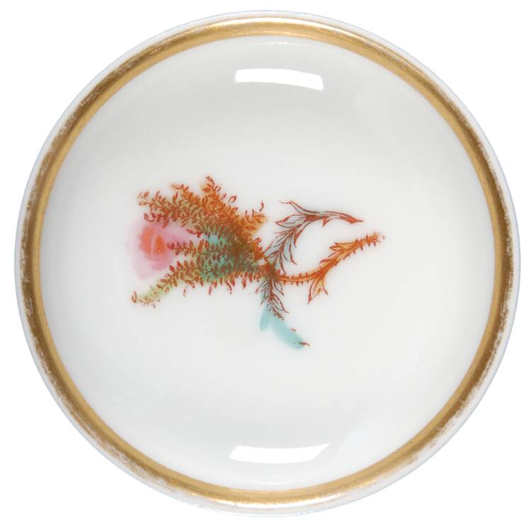 Moss Rose (Thick Gold Trim) Butter Pat