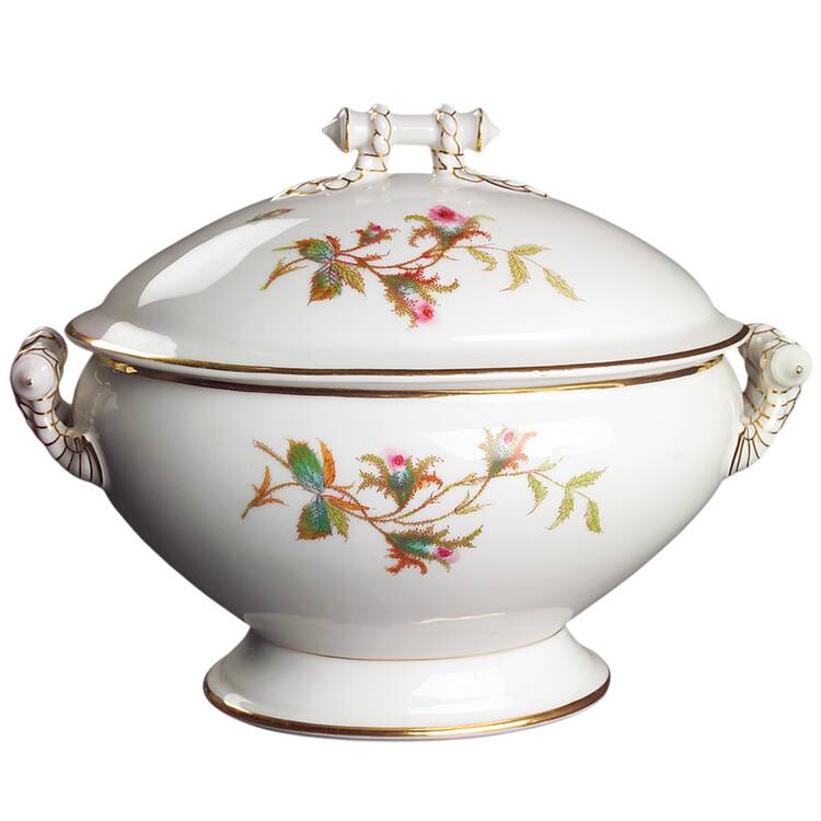 Moss Rose (Thick Gold Trim) Tureen &  Lid