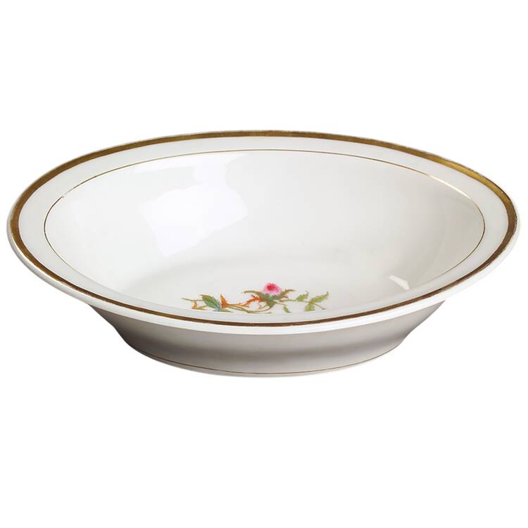 Moss Rose (Thick Gold Trim) 9" Oval Vegetable Bowl