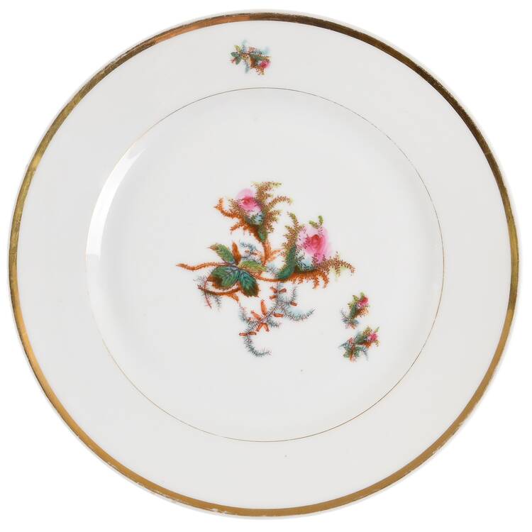Moss Rose (Thick Gold Trim) Dinner Plate