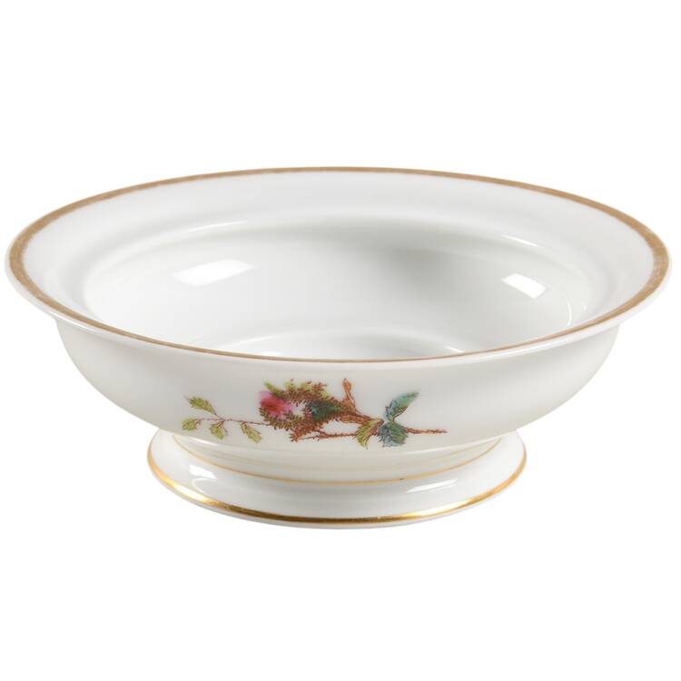 Moss Rose (Thick Gold Trim) Round Butter No Lid