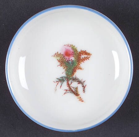 Moss Rose (Blue Trim) Butter Pat