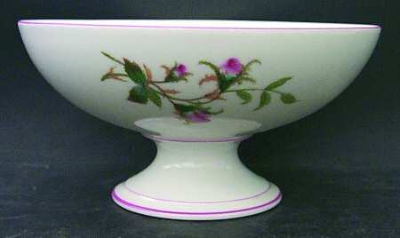 Moss Rose (Pink Trim, Smooth) Large Fruit Bowl