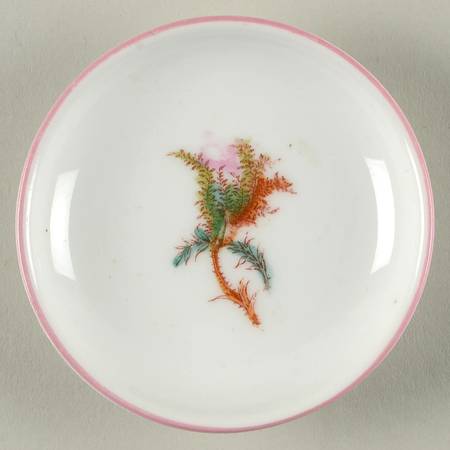 Moss Rose (Pink Trim, Smooth) Butter Pat