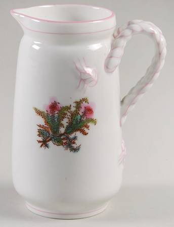 Moss Rose (Pink Trim, Smooth) Creamer