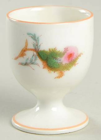 Moss Rose (Peach Trim) Single Egg Cup