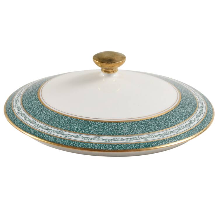Mosaic Blue Green Lid for Round Vegetable
