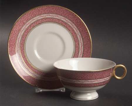 Mosaic Red Footed Cup & Saucer Set