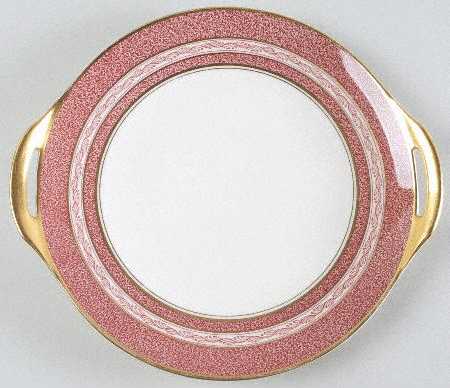 Mosaic Red Handled Cake Plate