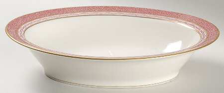 Mosaic Red 9" Oval Vegetable Bowl