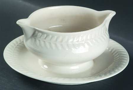 Mt. Vernon (NY, Regents Park) Gravy Boat with Attached Underplate