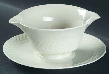 Mt. Vernon (NY, Regents Park) Gravy Boat with Attached Underplate