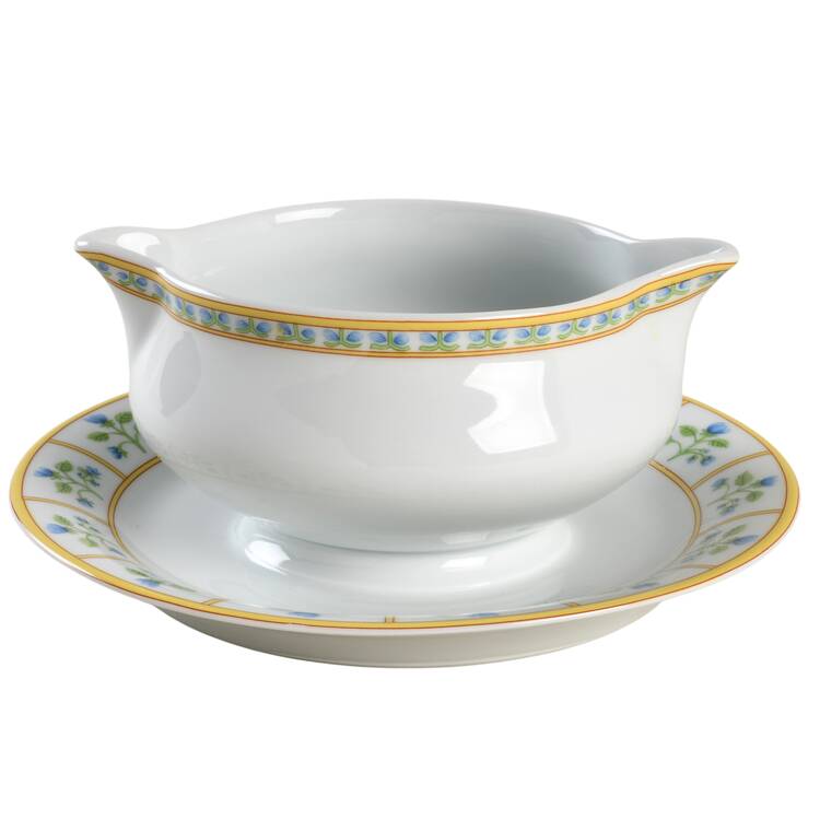 Muscadin Gravy Boat with Attached Underplate by Haviland