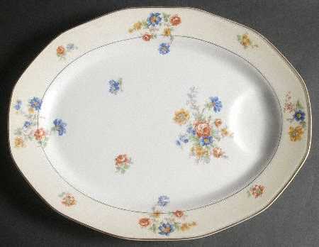 My Garden  15" Oval Serving Platter