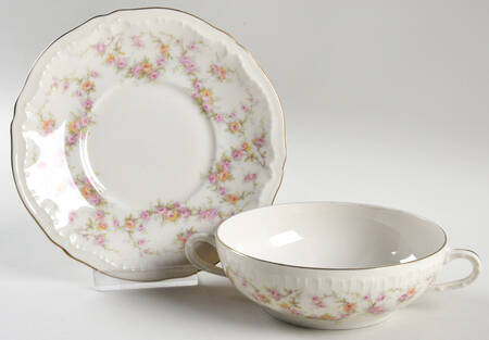 Naomi Flat Cream Soup Bowl & Saucer Set