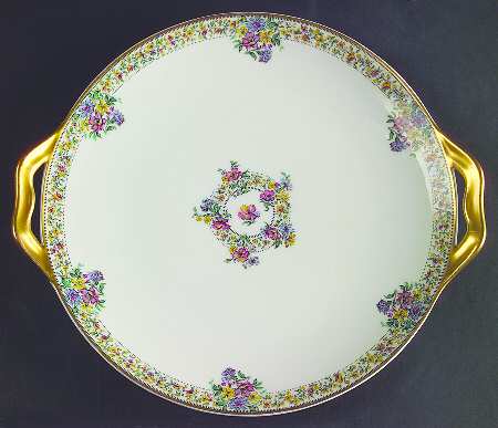 Narcissus Handled Cake Plate