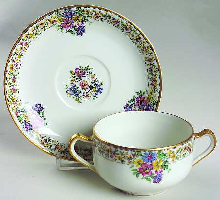 Narcissus Flat Bouillon Cup & Saucer