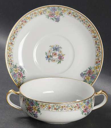 Narcissus Flat Cream Soup Bowl & Saucer Set