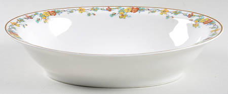 Nasturtium 9" Oval Vegetable Bowl