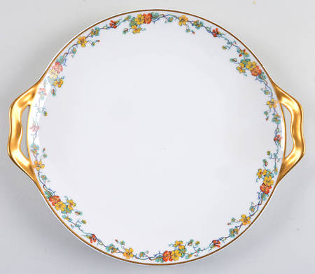 Nasturtium Handled Cake Plate