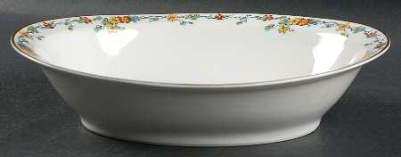 Nasturtium 10" Oval Vegetable Bowl