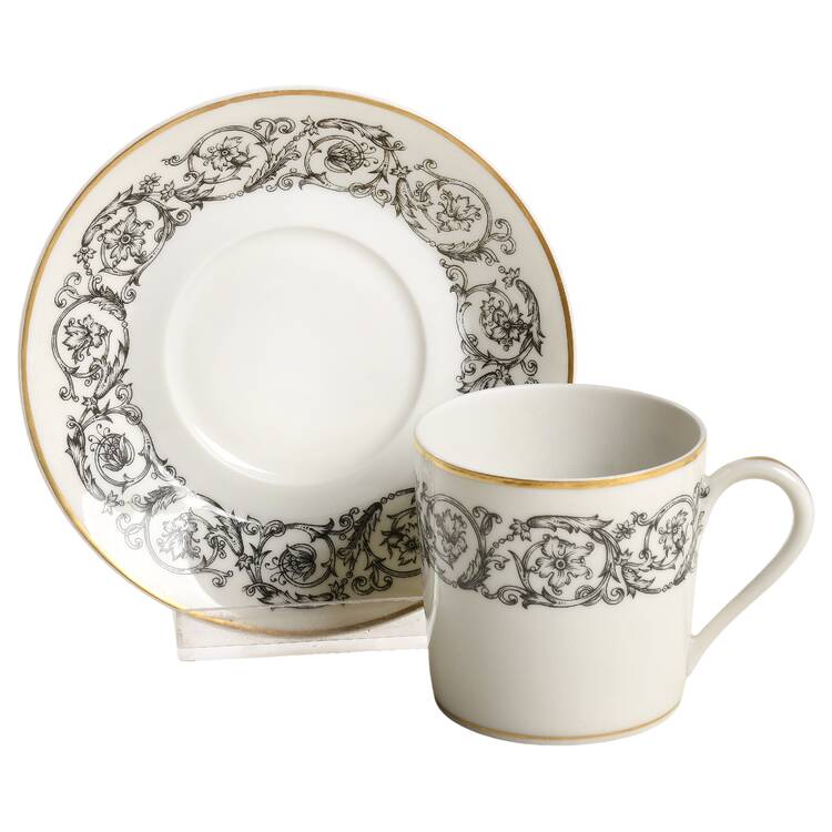 Navarre Flat Demitasse Cup & Saucer Set