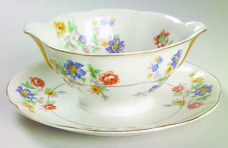 Normandies Garden Gravy Boat with Attached Underplate