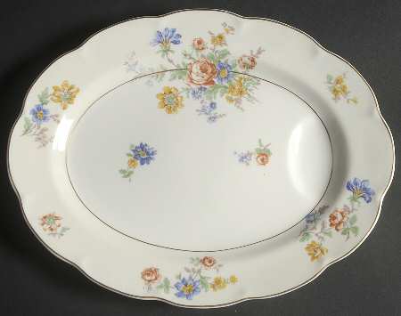 Normandies Garden 11" Oval Serving Platter