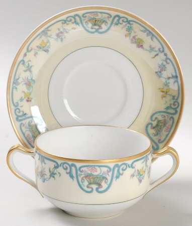 Noinville Flat Bouillon Cup & Saucer