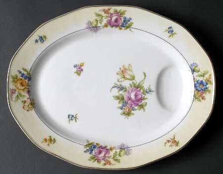 Nosegay (12 Sided) 13" Oval Serving Platter