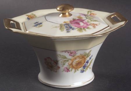 Nosegay (12 Sided) Sugar Bowl & Lid
