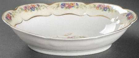 Nosegay  9" Oval Vegetable Bowl