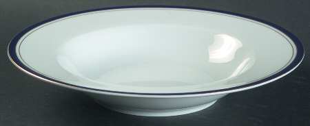Nuit Bleue Gold Rim Soup Bowl