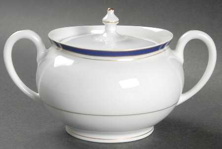 Nuit Bleue Gold Sugar Bowl & Lid