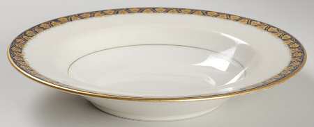 Oakmont Cobalt Blue Rim Soup Bowl