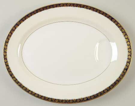Oakmont Cobalt Blue 14" Oval Serving Platter
