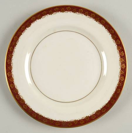 Oakmont Maroon Salad Plate