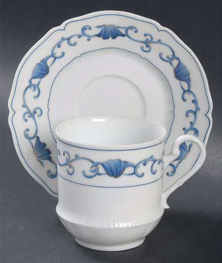 Oasis Blue Flat Cup & Saucer Set