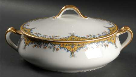 Old Gold Round Covered Vegetable by Haviland