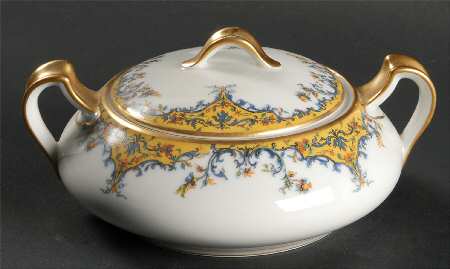 Old Gold Sugar Bowl & Lid