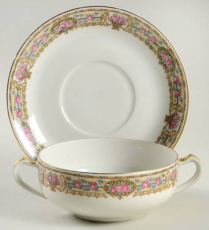 Ontario Flat Cream Soup Bowl & Saucer Set