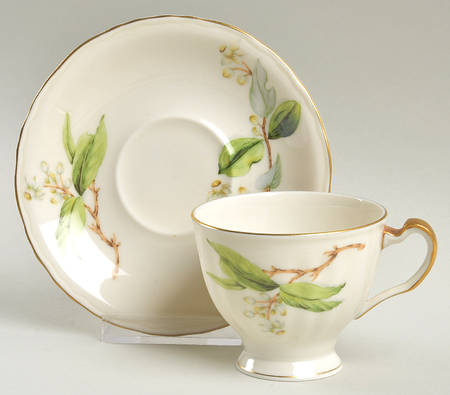 Orange Blossom Footed Demitasse Cup & Saucer Set