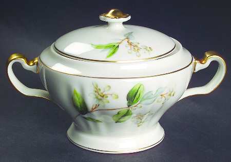 Orange Blossom Sugar Bowl & Lid