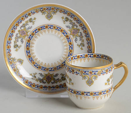 Oriental Flat Demitasse Cup & Saucer Set
