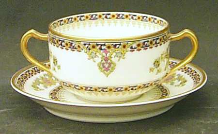 Oriental Flat Bouillon Cup & Saucer