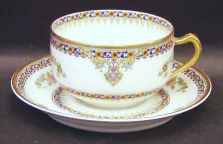 Oriental Flat Cup & Saucer Set