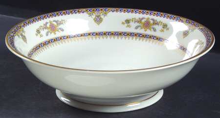 Oriental Large Footed Salad Serving Bowl
